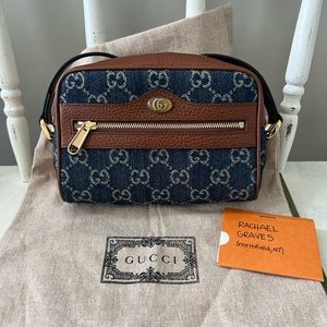 gucci mini denim ophidia bag